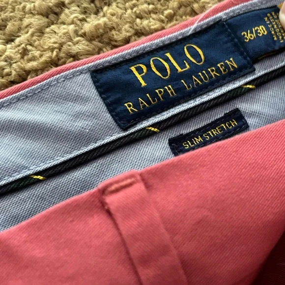 Polo Ralph Lauren 36 x 30 Nantucket Red Stretch Slim Fit Chino Pants NWT! - Picture 3 of 6